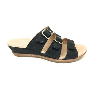 Dansko Allyson Milled Nubuck Women's Shoes, Black, Size 37 US 6.5-7